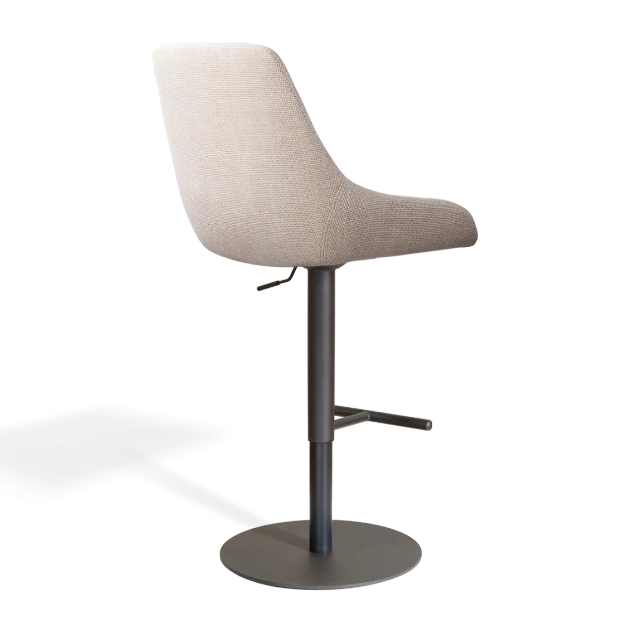 Barkruk Niva-Isa draaibare tulp beige zwart