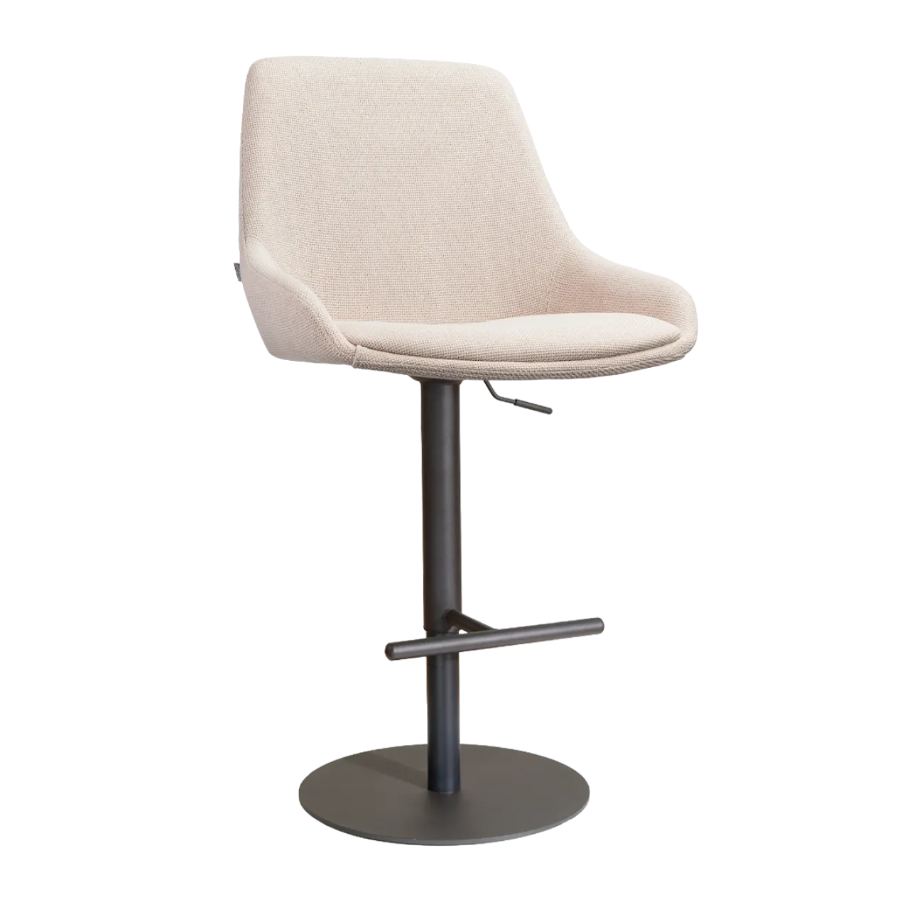 Barkruk Niva-Isa draaibare tulp beige zwart