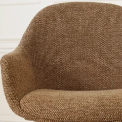 Barkruk Niva-Mae draaibare tulp bruin blend beige