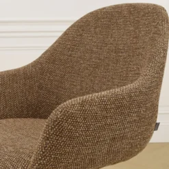 Barkruk Niva-Mae draaibare tulp bruin blend beige
