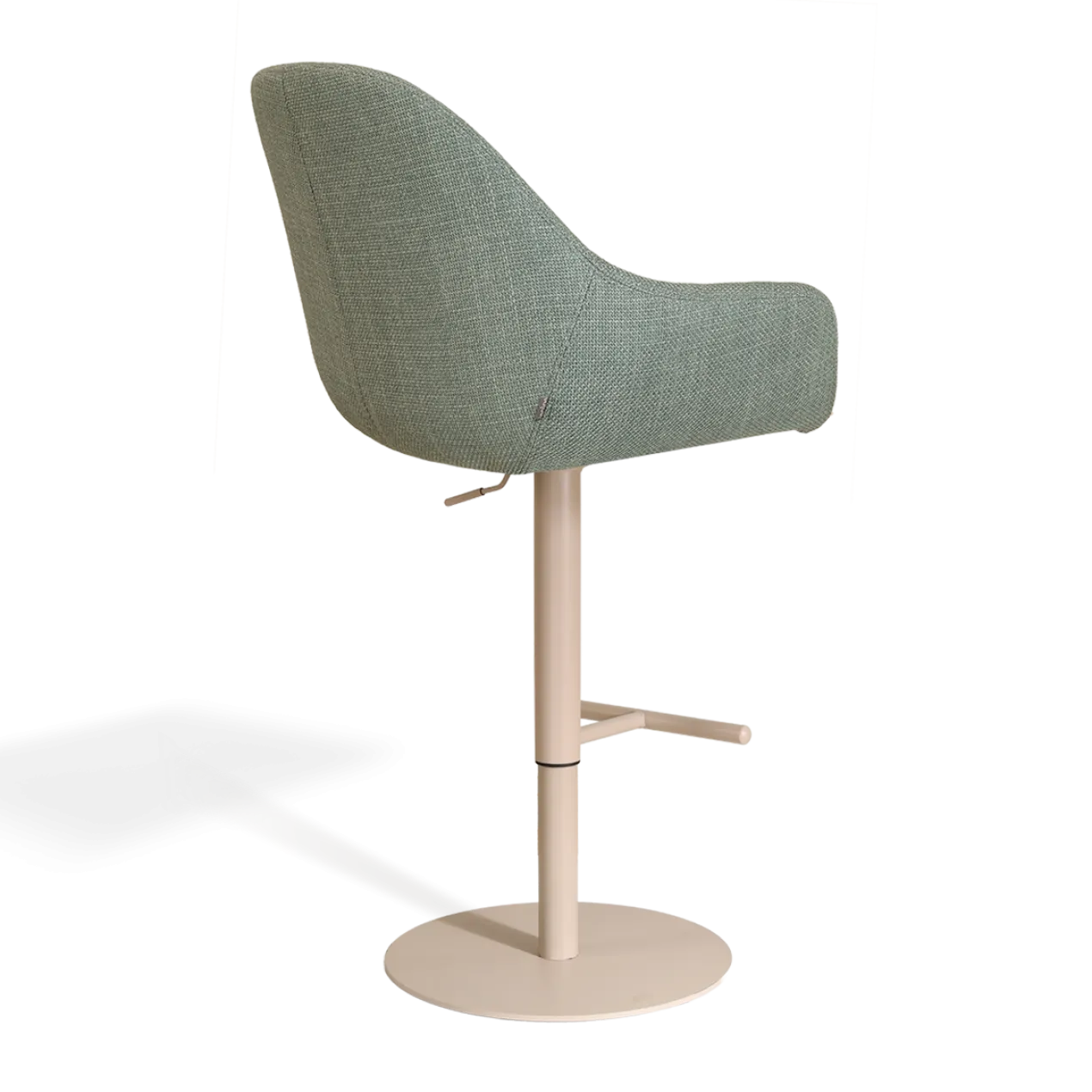 Barkruk Niva-Mae draaibare tulp saliegroen Beige