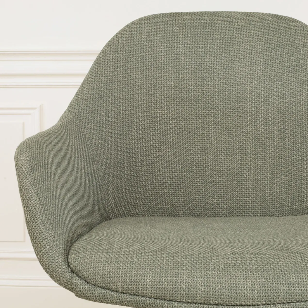 Barkruk Niva-Mae draaibare tulp saliegroen Beige