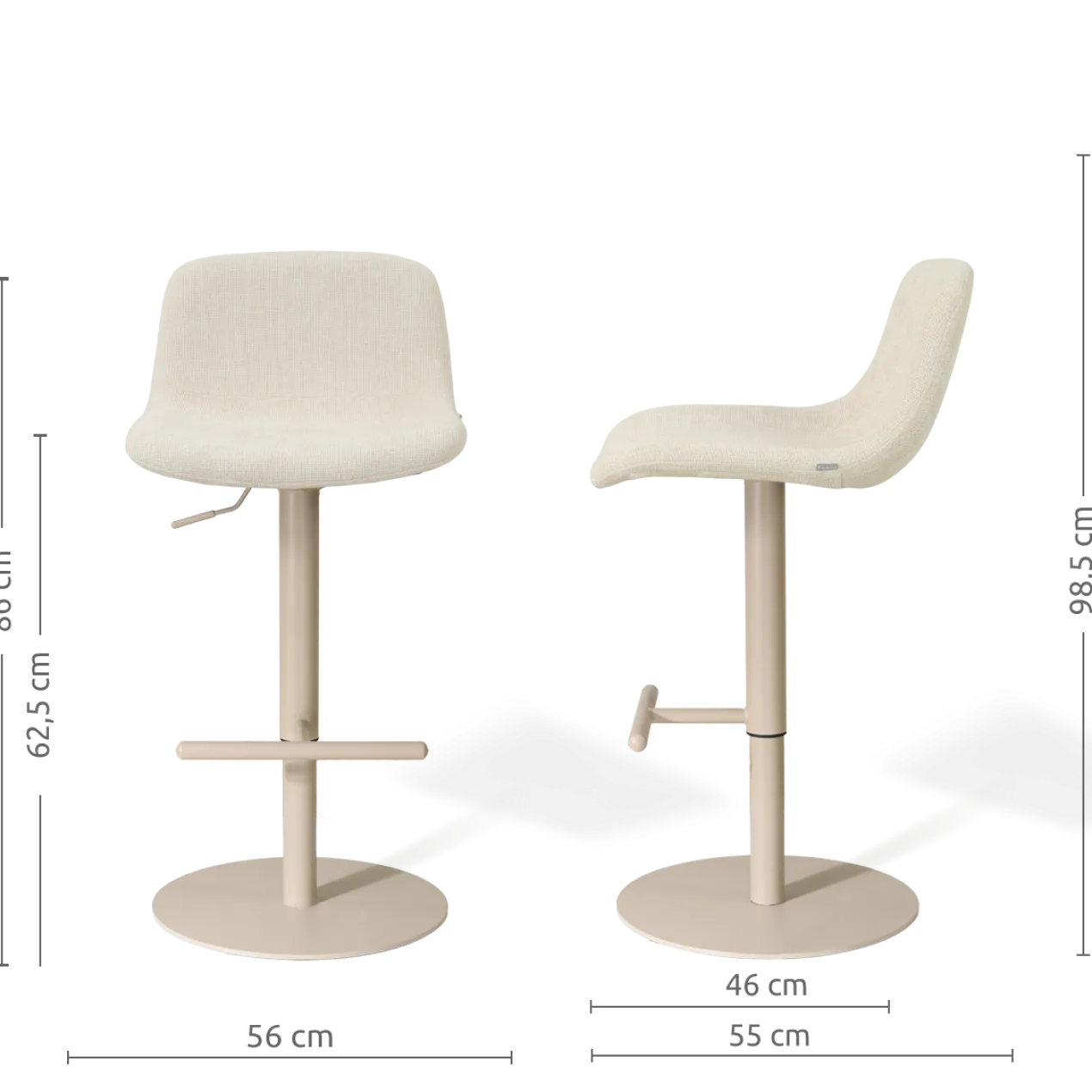 Barkruk Niva-Mats cottonbeige