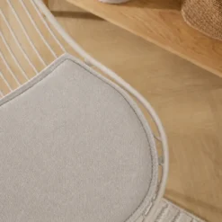 Barkruk Pleun H65 cm grijsbeige met zitkussen