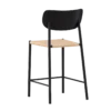 Barkruk Rian met rotan zitting zwart - 67 cm
