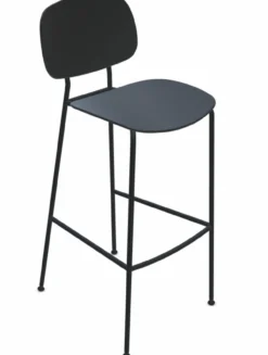 Barkruk Tondina hoog zwart