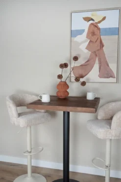 Barkruk Vince beige onderstel beige