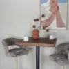 Barkruk Vince beige onderstel taupe