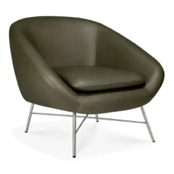 Barrow lounge chair - green leer