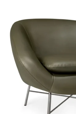 Barrow lounge chair - green leer