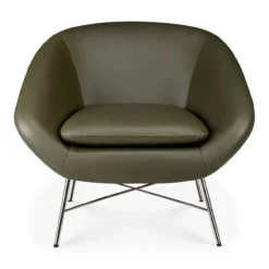 Barrow lounge chair - green leer