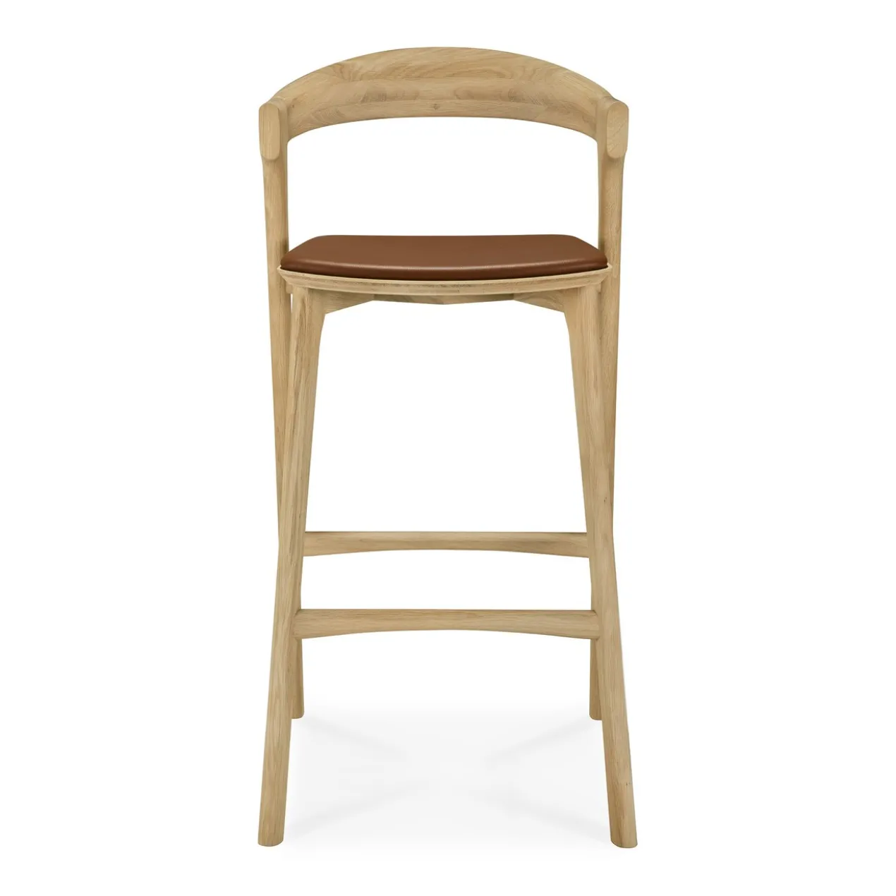 Barstoel Bok gelakt eiken/cognac 76