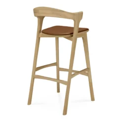 Barstoel Bok gelakt eiken/cognac 76