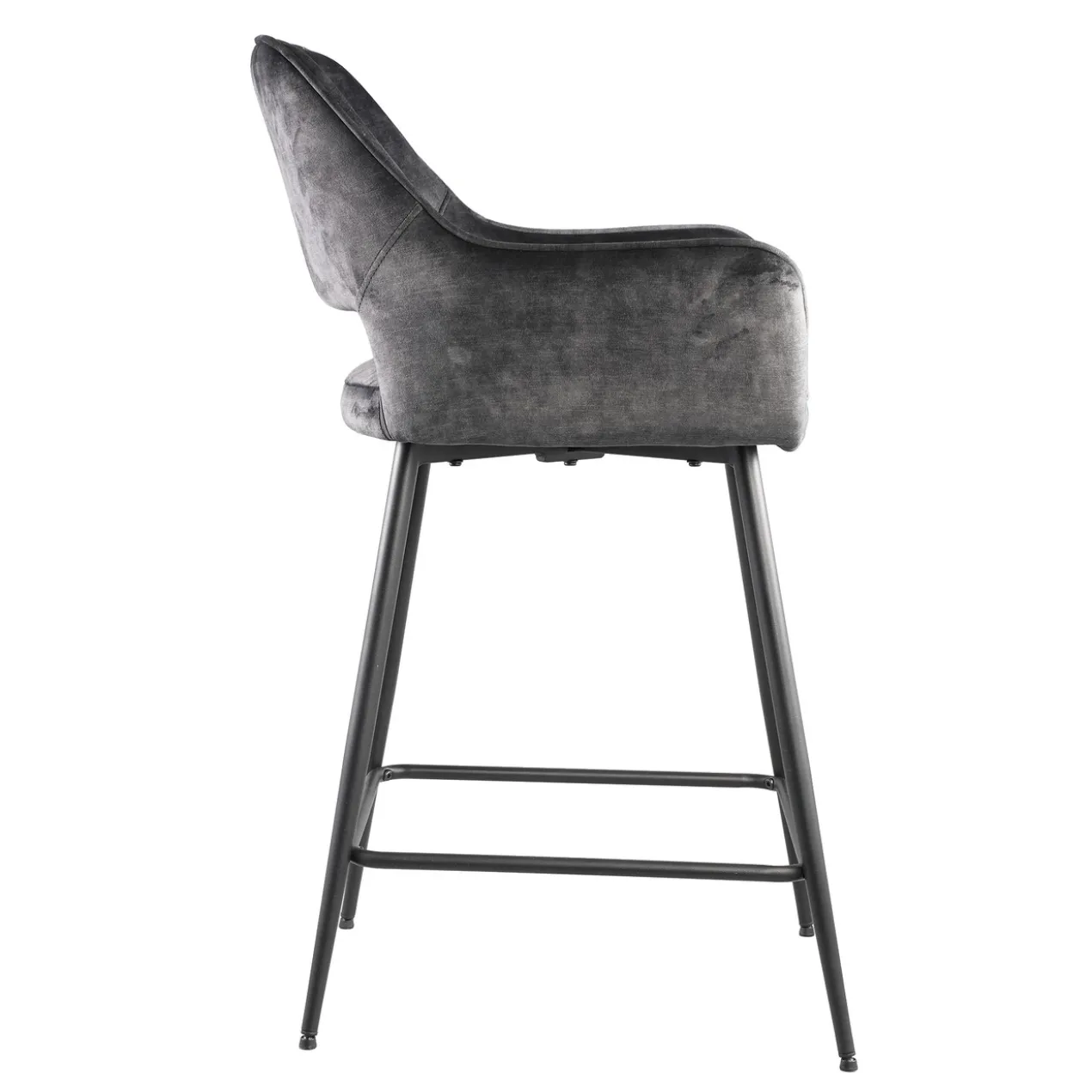 Barstoel Pim Velvet Antraciet M