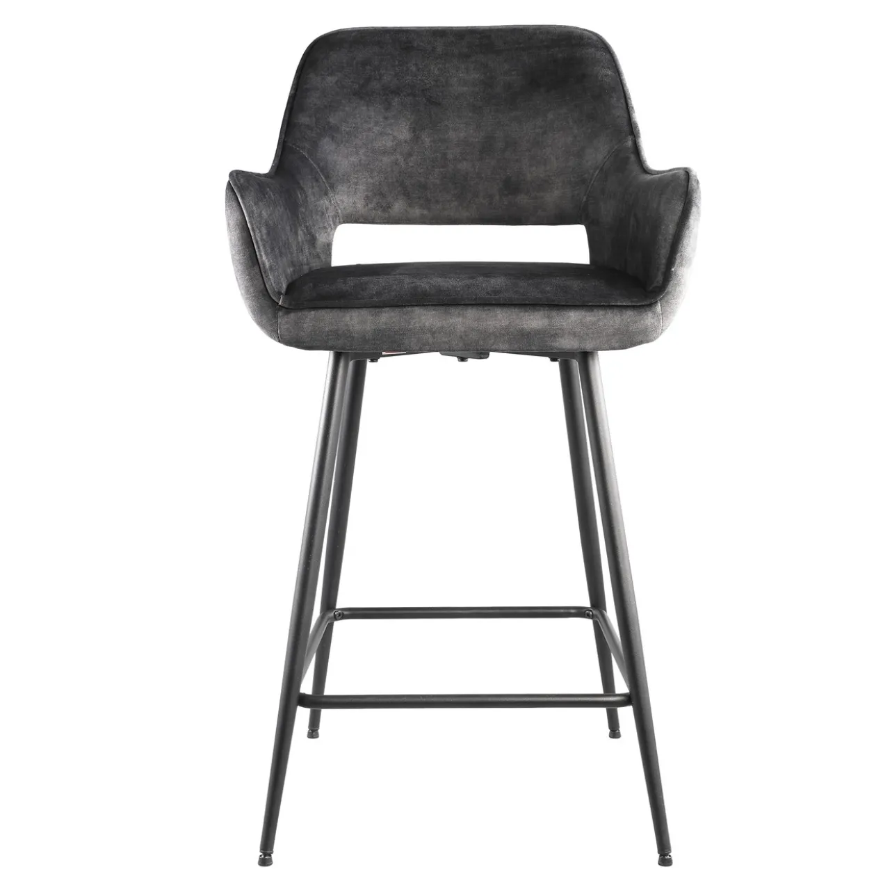 Barstoel Pim Velvet Antraciet M
