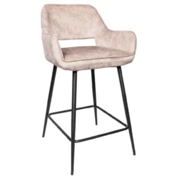 Barstoel Pim Velvet Beige M