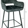 Barstoel Pim Velvet Bruin L