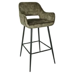 Barstoel Pim Velvet Bruin L