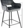 Barstoel Pim Velvet Groen M