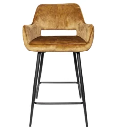 Barstoel Pim Velvet Oker M
