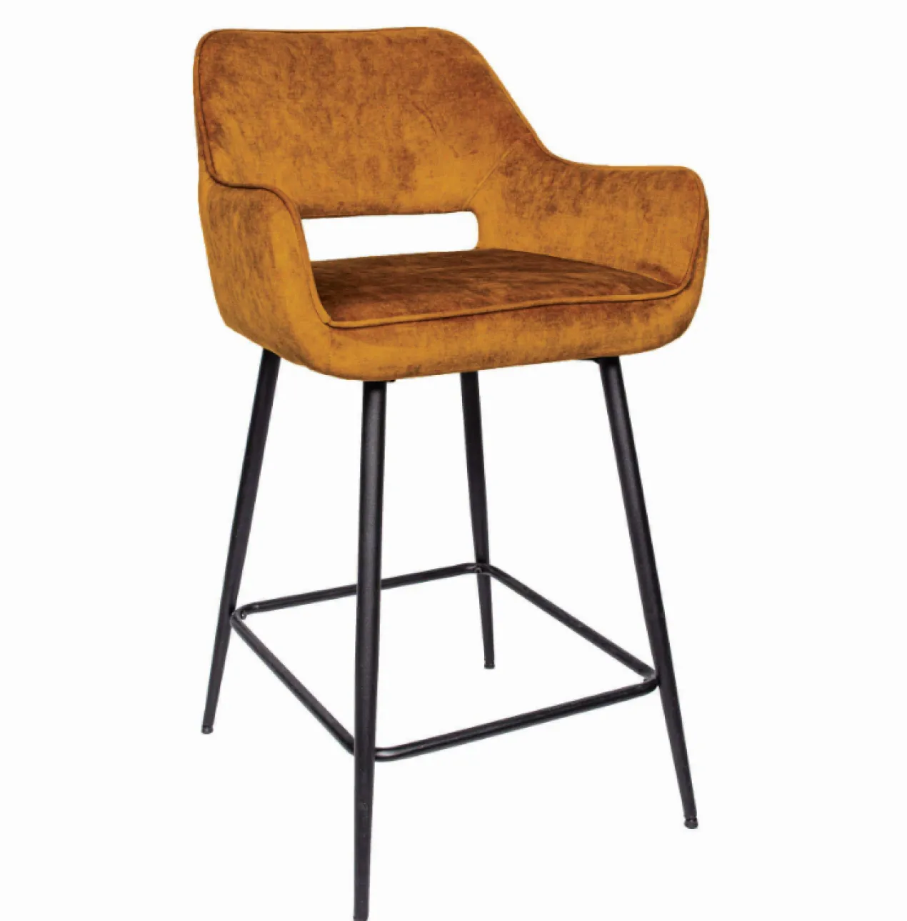 Barstoel Pim Velvet Oker M