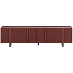 Basu tv meubel 200 cm grenen bordeauxrood [fsc]