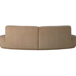 Batavier half ronde bank 4-zits velvet lichtbruin melange