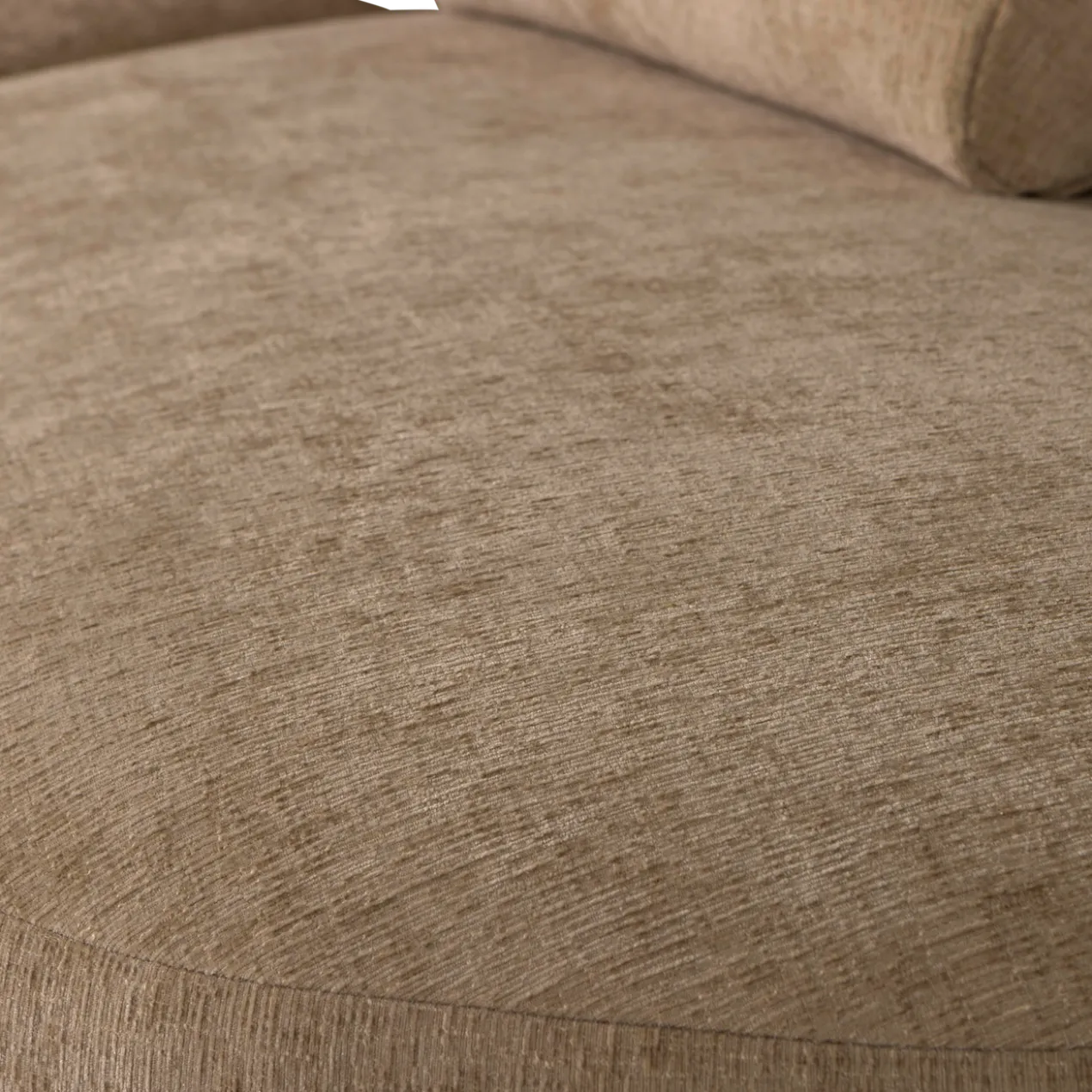 Batavier half ronde bank 4-zits velvet lichtbruin melange