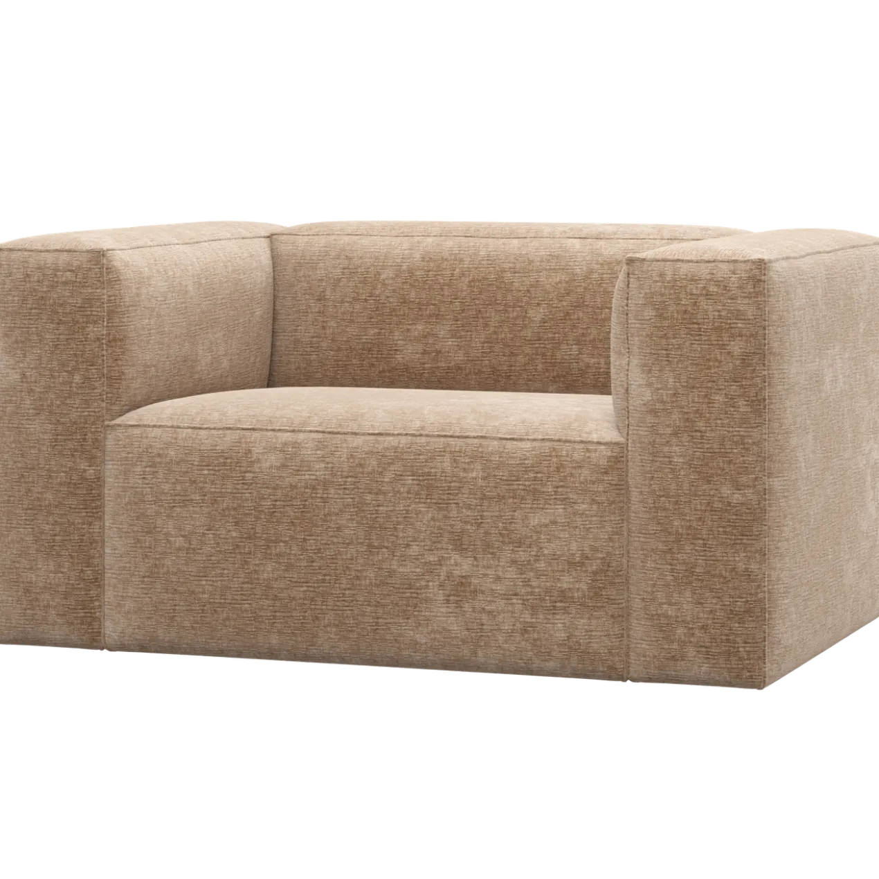 Bean fauteuil chenille velvet perzikroze