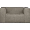 Bean fauteuil grove melange stof travertin