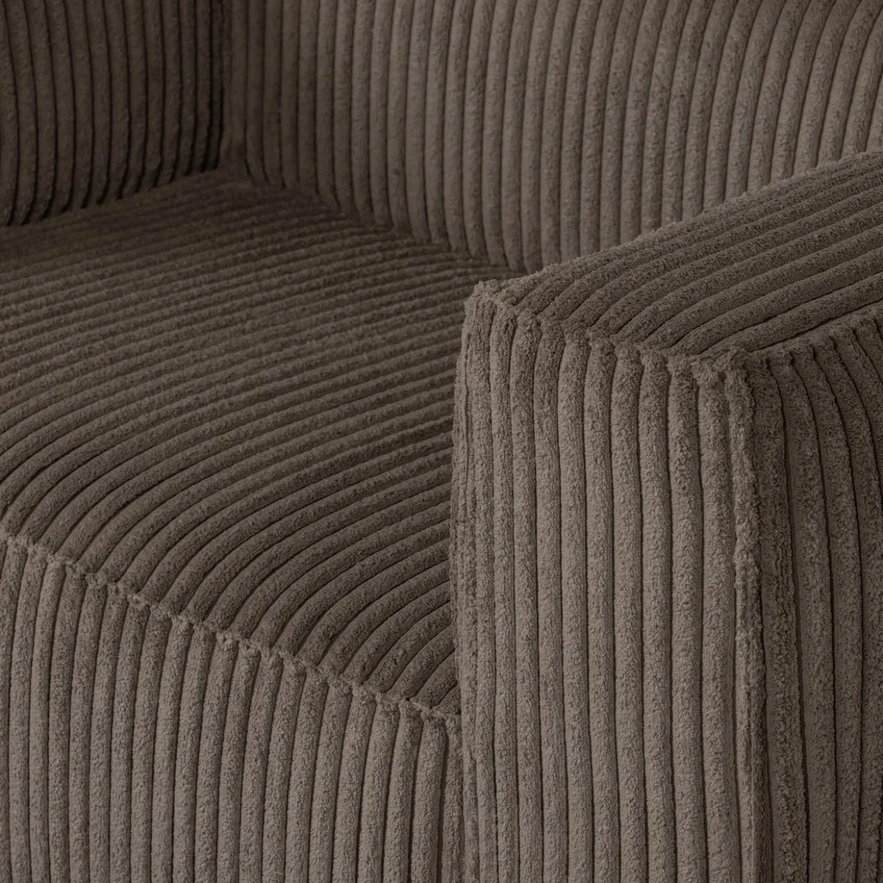 Bean fauteuil ribstof mud