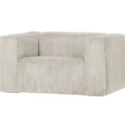 Bean fauteuil ribstof naturel