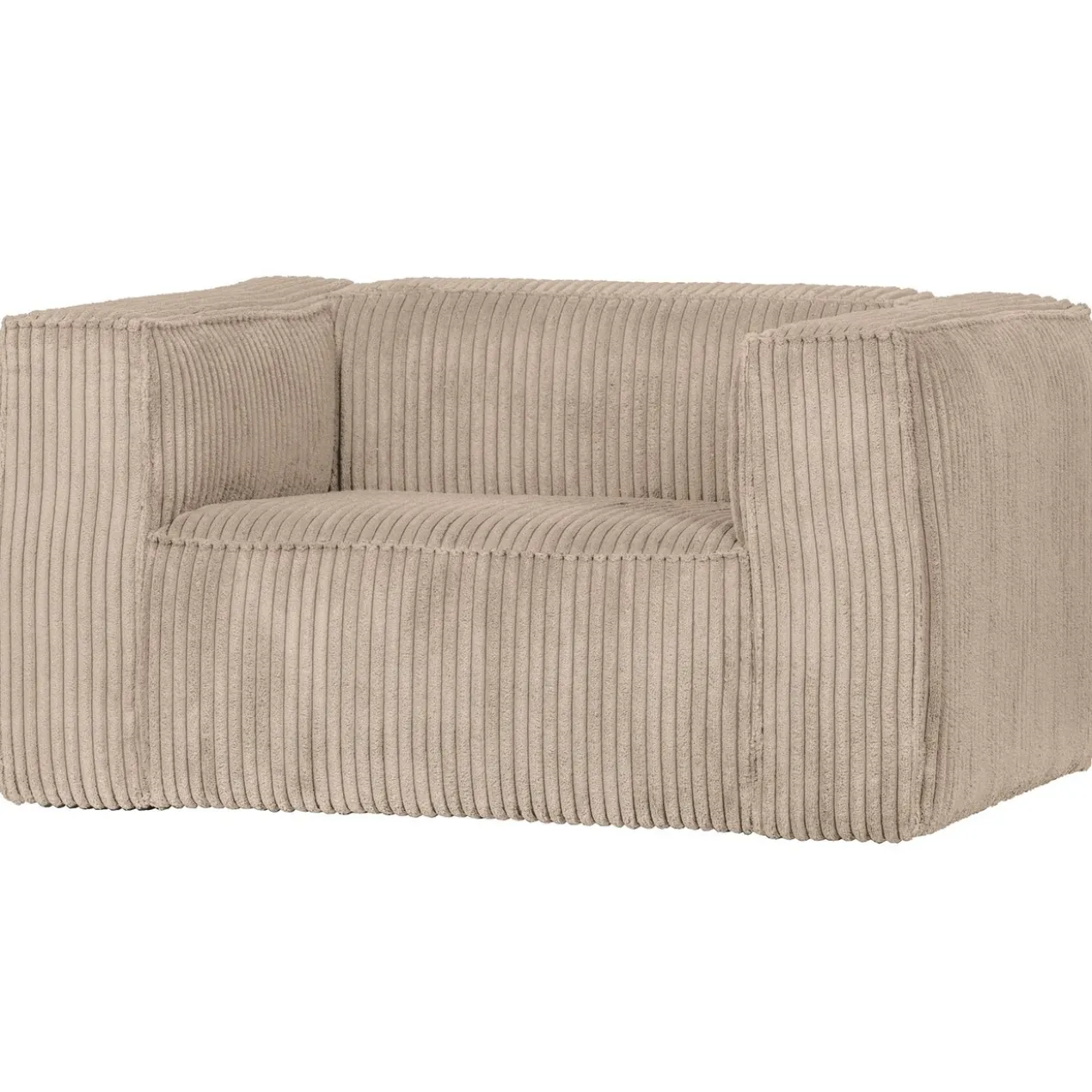 Bean fauteuil ribstof travertin