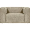 Bean fauteuil structure velvet buttermilk