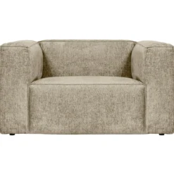 Bean fauteuil structure velvet buttermilk