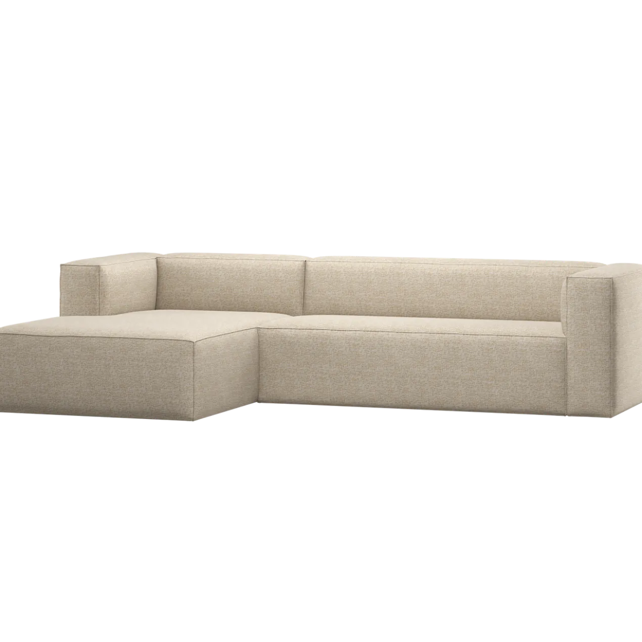 Bean hoekbank links beige melange