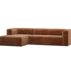 Bean hoekbank links chenille velvet terra