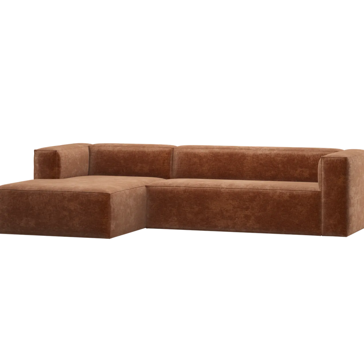 Bean hoekbank links chenille velvet terra