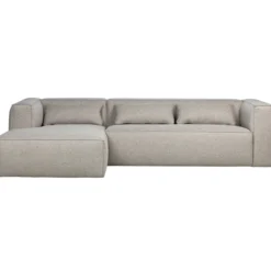 Bean hoekbank links incl. kussens lichtgrijs melange