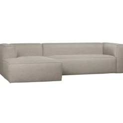 Bean hoekbank links incl. kussens lichtgrijs melange