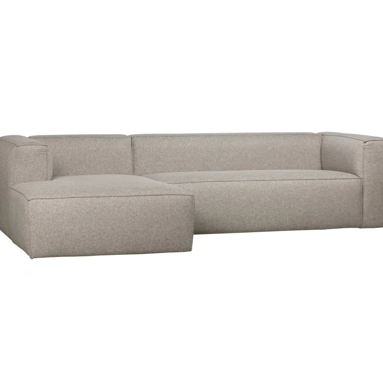 Bean hoekbank links incl. kussens lichtgrijs melange