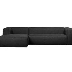 Bean hoekbank links incl. kussens donkergrijs melange