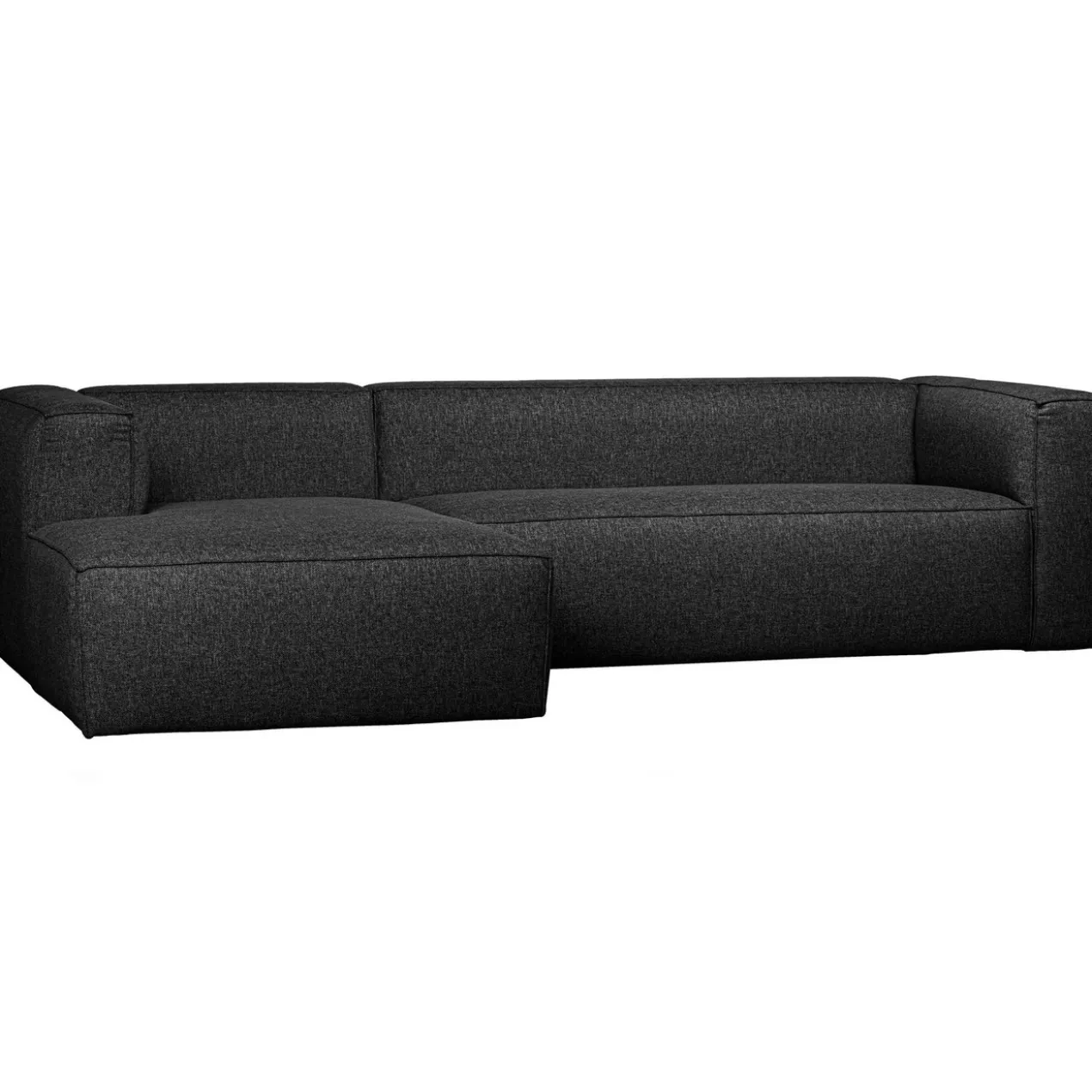 Bean hoekbank links incl. kussens donkergrijs melange