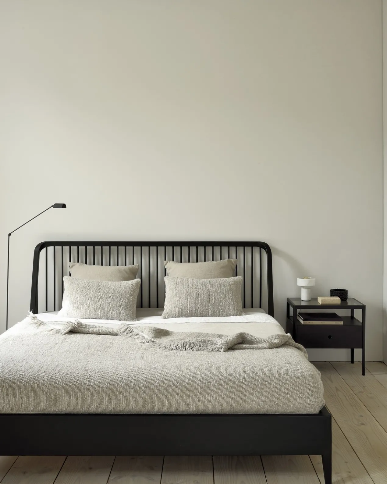 Bed Spindle 160x200 cm zwart