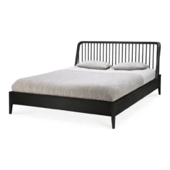 Bed Spindle 160x200 cm zwart