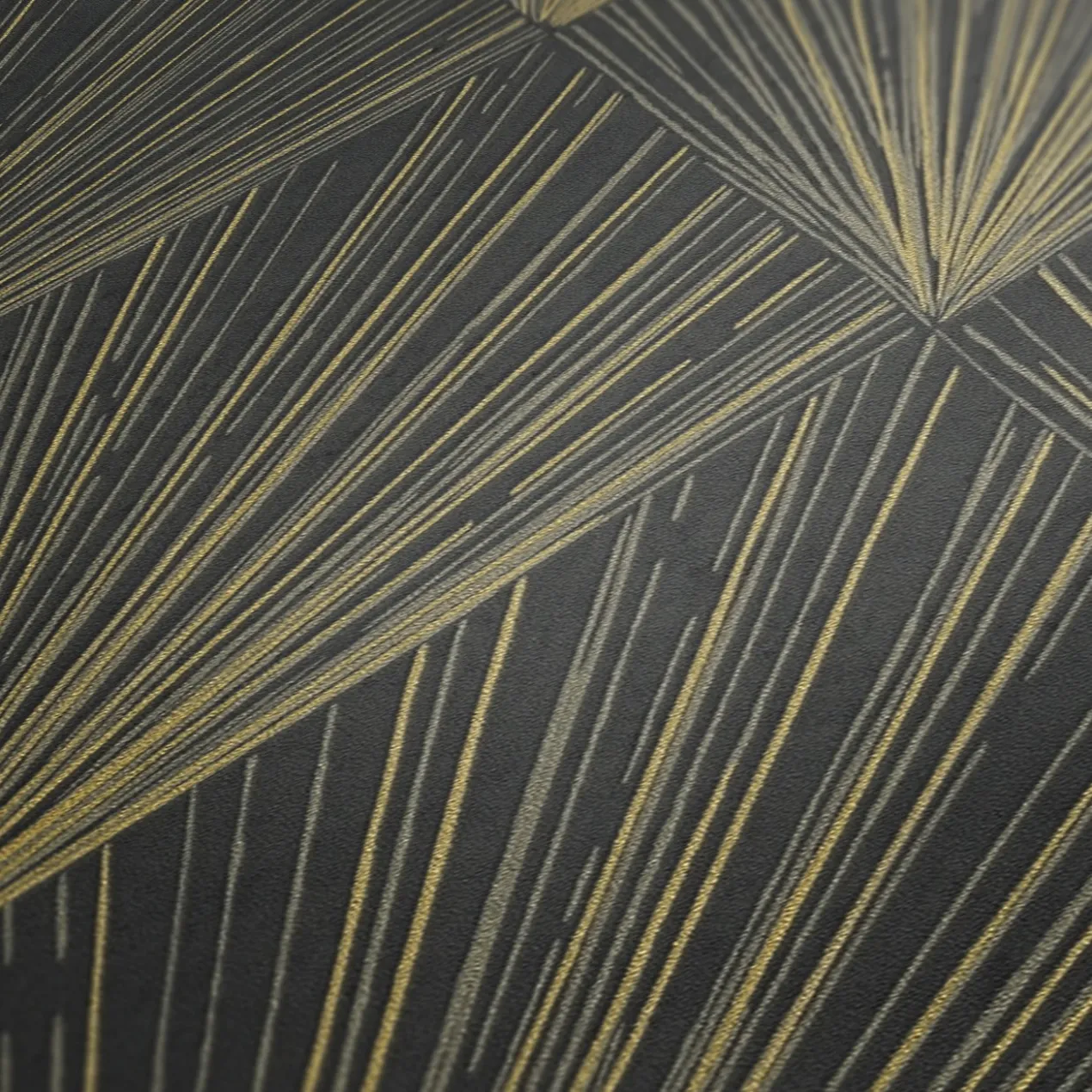Behang Art deco bruin