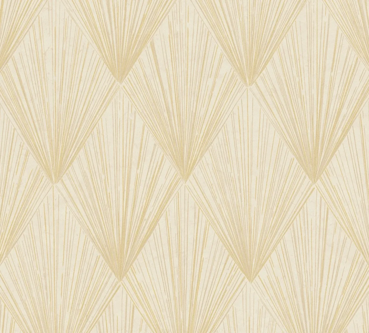 Behang Art deco geel