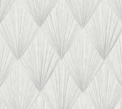 Behang Art deco grijs
