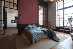 Behang Art deco rood
