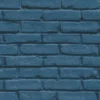 Behang 3D Steen Effect blauw